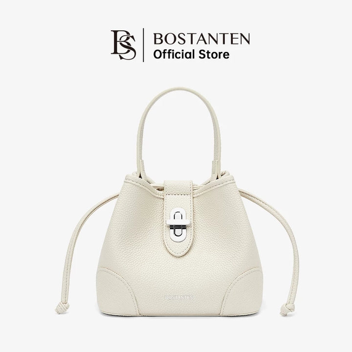 Bostanten Women's Drawstring Bag with Buckle Lock