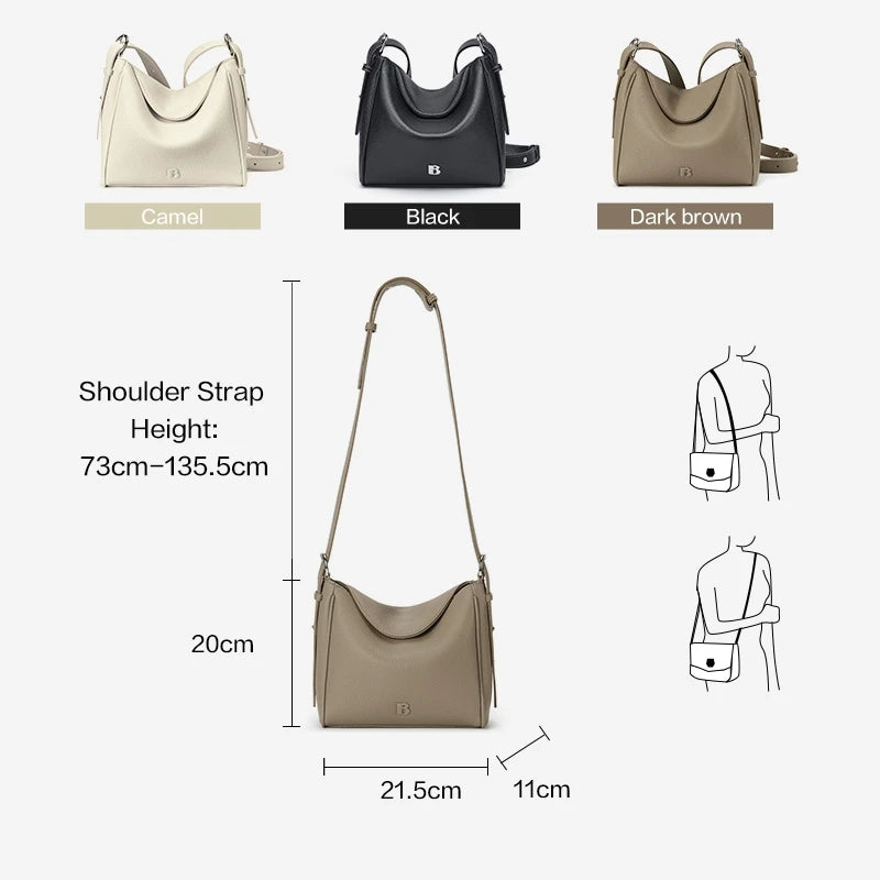 BOSTANTEN ALENA Women's Hobo Bag, Shoulder Bag for Ladies