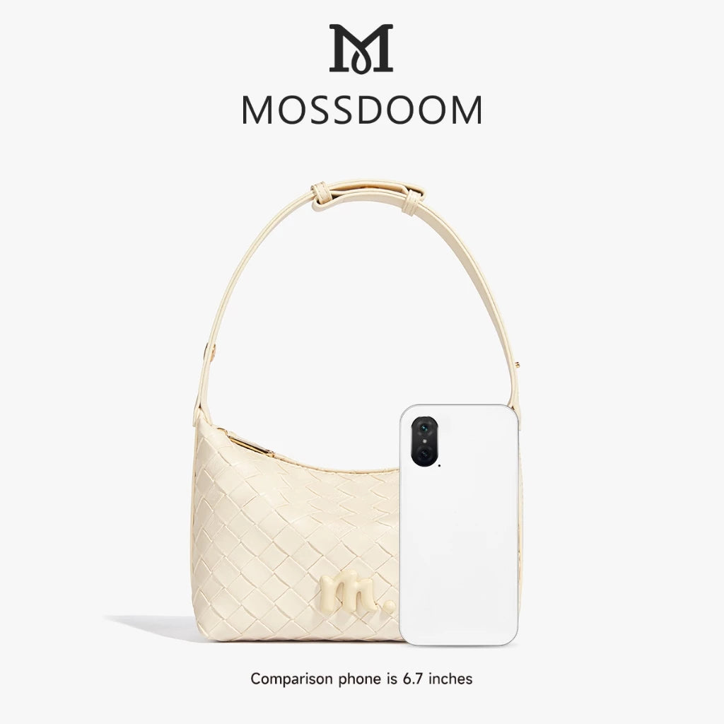 MOSSDOOM Celestia Bag Exquisite Elegant -Woven Texture Underarm Shoulder Bag