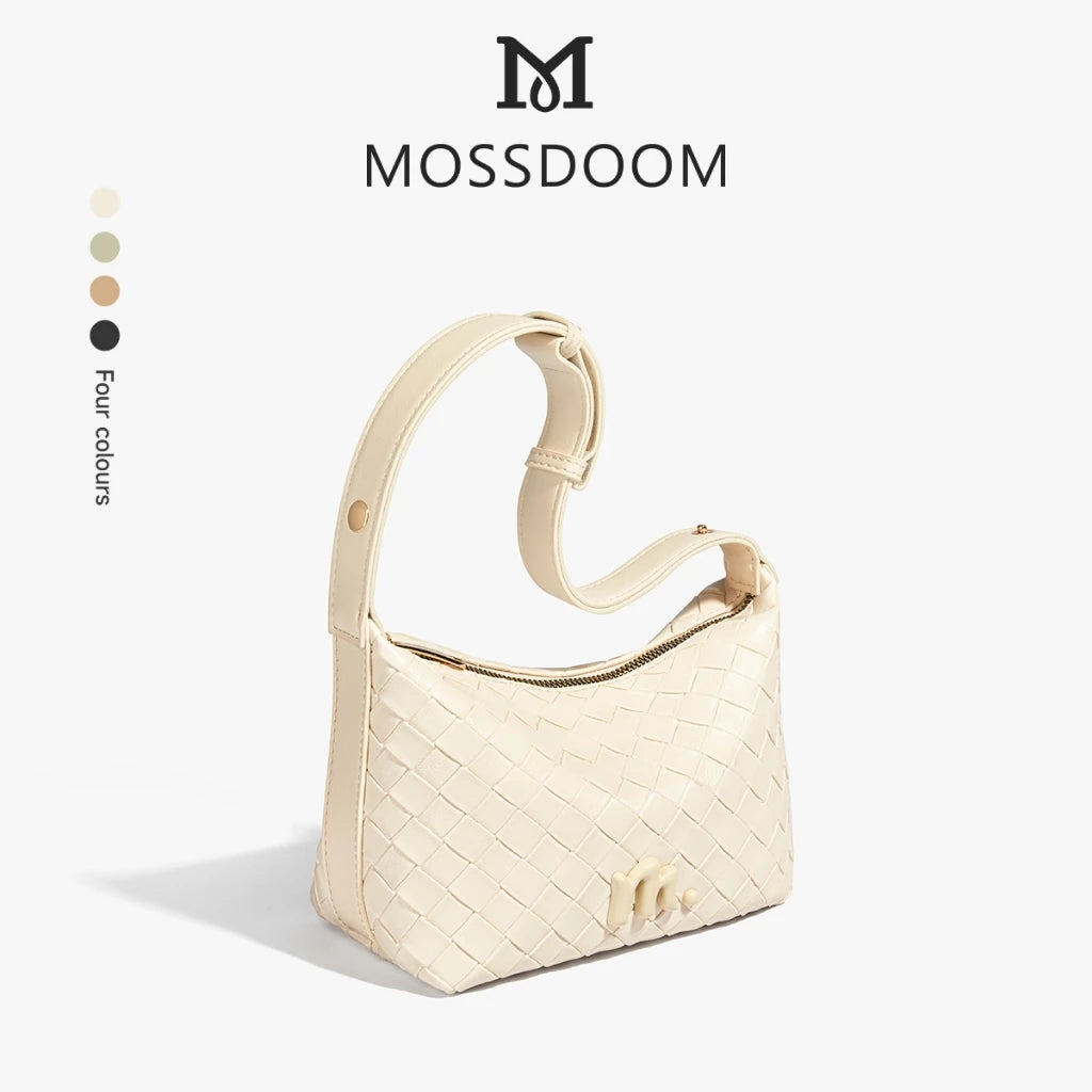 MOSSDOOM Celestia Bag Exquisite Elegant -Woven Texture Underarm Shoulder Bag