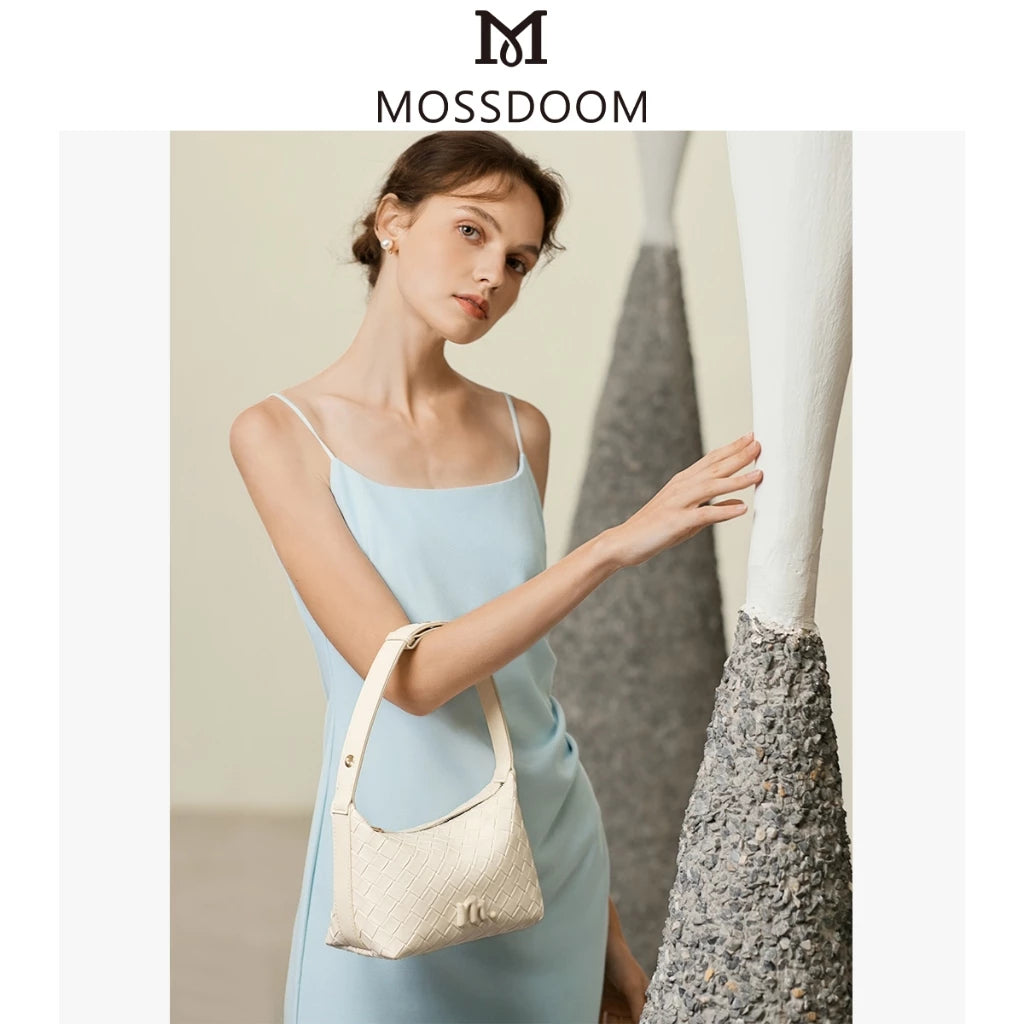 MOSSDOOM Celestia Bag Exquisite Elegant -Woven Texture Underarm Shoulder Bag