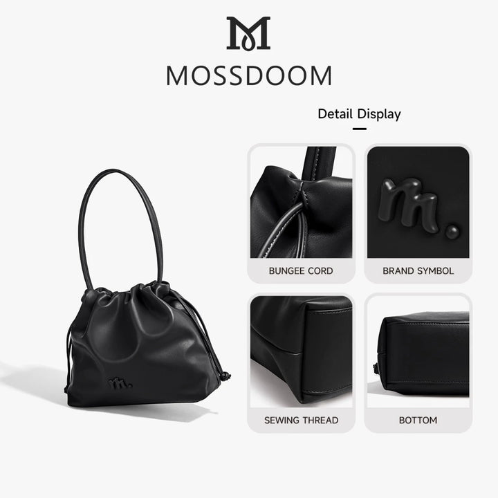 MOSSDOOM Danica Bag- High-Capacity Soft Cloud-shaped Drawstring Shoulder Bag for Women