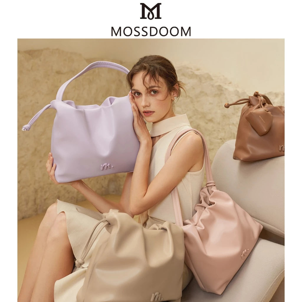 MOSSDOOM Danica Bag- High-Capacity Soft Cloud-shaped Drawstring Shoulder Bag for Women
