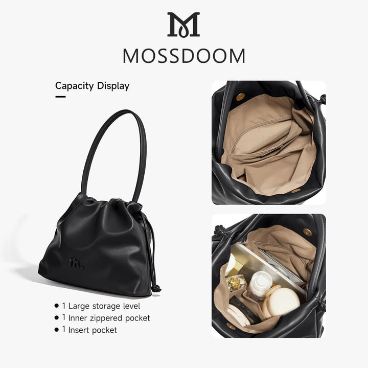 MOSSDOOM Danica Bag- High-Capacity Soft Cloud-shaped Drawstring Shoulder Bag for Women