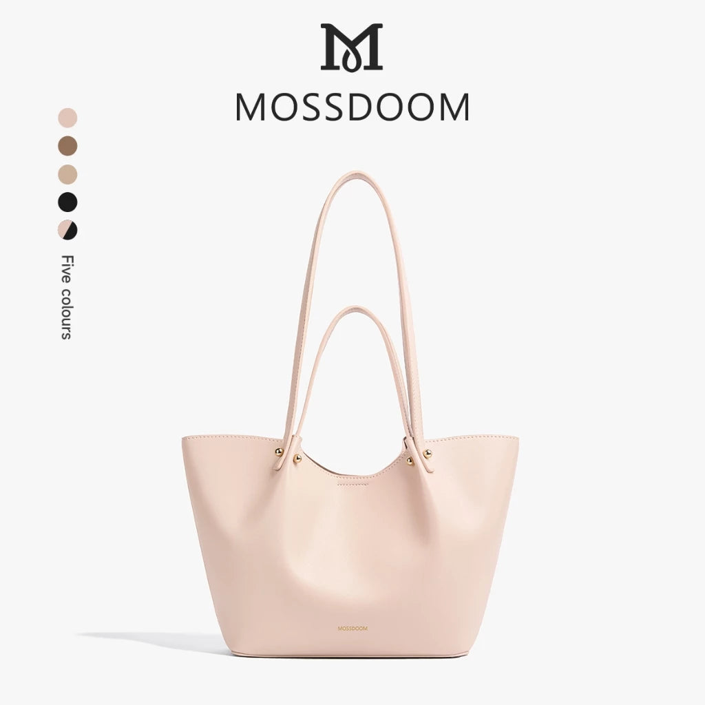 MOSSDOOM Women's Bag Perla Bag Simple Elegant Handbag Bucket Tote Bag Shoulder Bag for Women