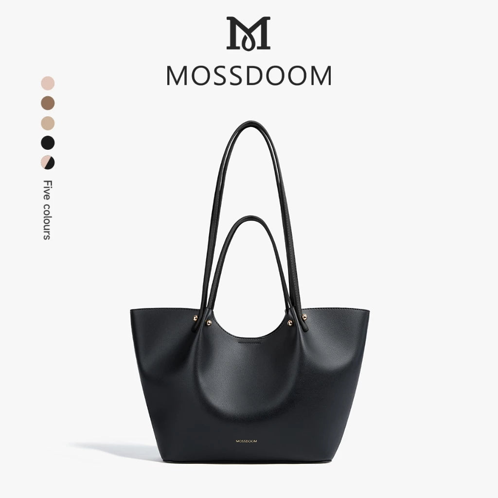 MOSSDOOM Women's Bag Perla Bag Simple Elegant Handbag Bucket Tote Bag Shoulder Bag for Women