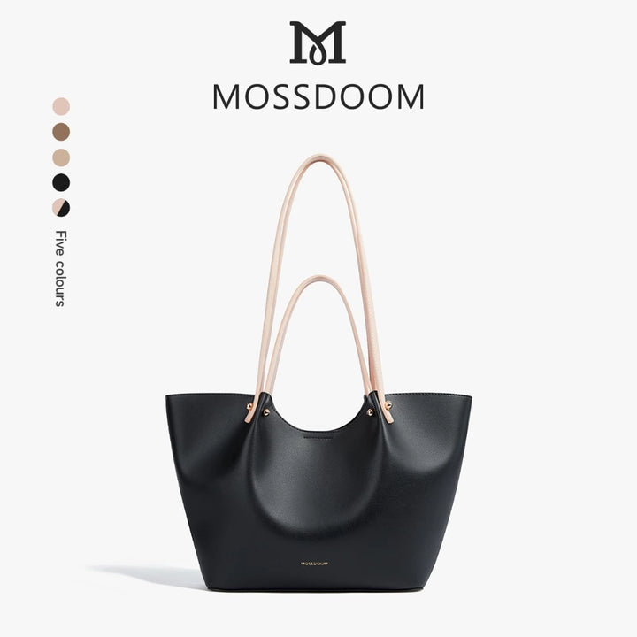 MOSSDOOM Women's Bag Perla Bag Simple Elegant Handbag Bucket Tote Bag Shoulder Bag for Women